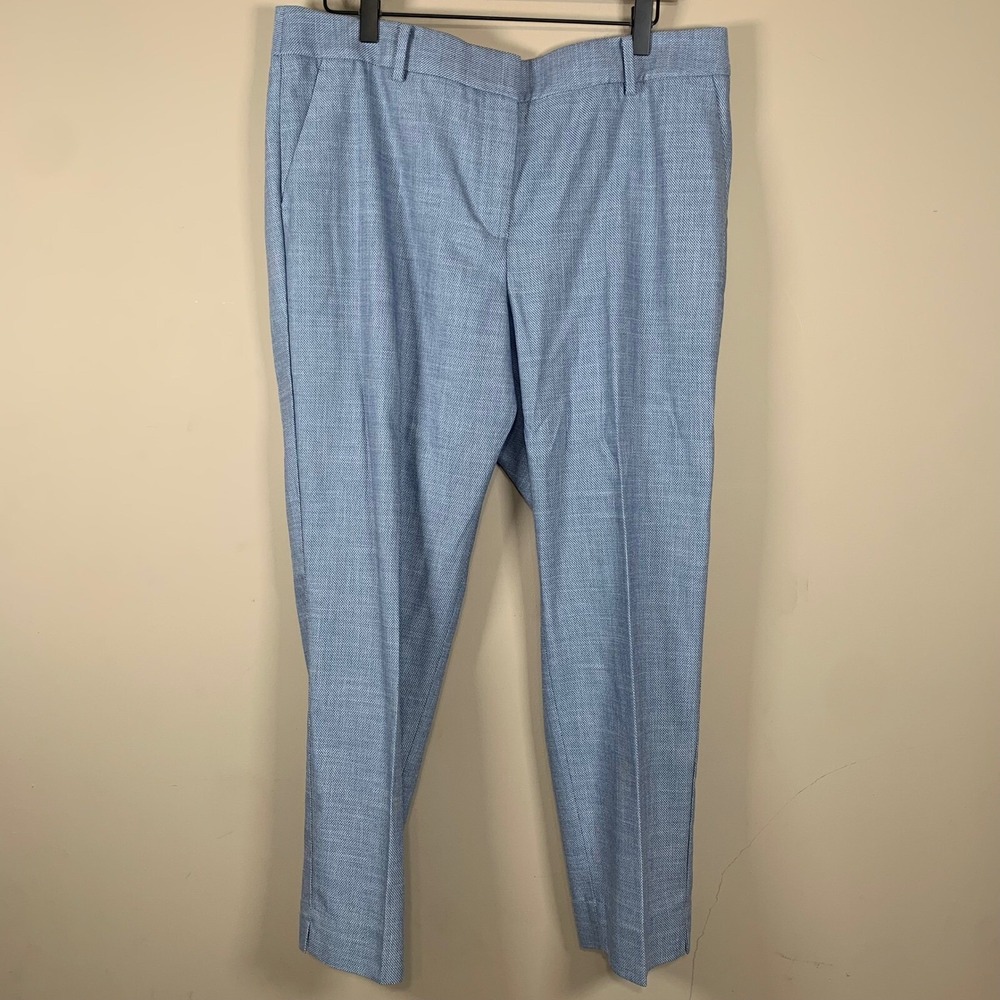 Talbots NWT Light Blue Hampshire Ankle Pant Size 14P Petite Office/Career